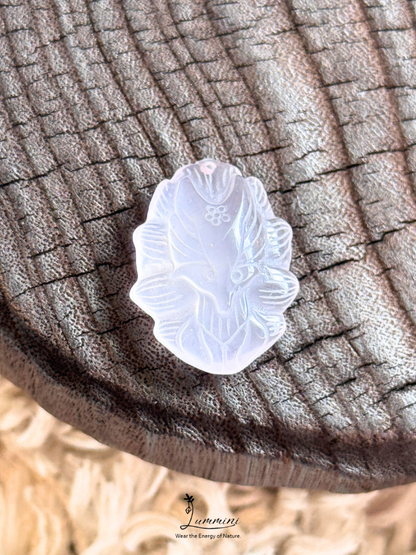 Natural Crystal Nine-Tailed Fox Carved Pendant – Choose Your Style