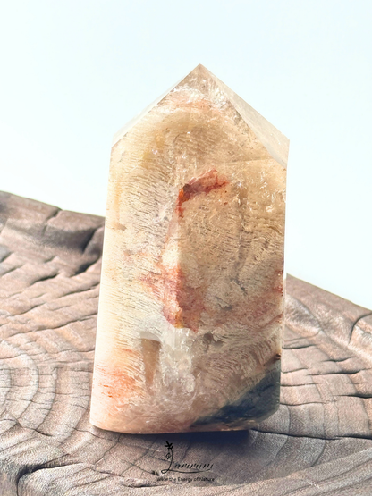 Rare Large Natural Layered Phantom Garden Quartz Tower – Smoky Quartz – 478g, 11.6cm