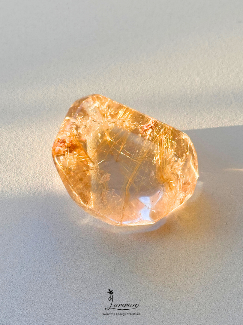 Natural Golden Rutilated Quartz Pocket Stone - 27g