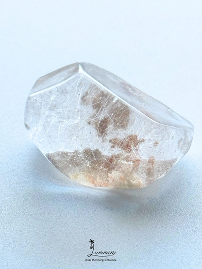 Natural Golden Rutilated Garden Quartz Pocket Stone – 34g, 41mm