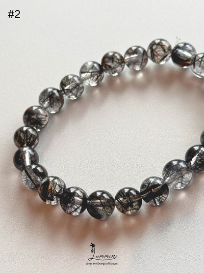 Natural Tourmalinated Quartz Bracelet