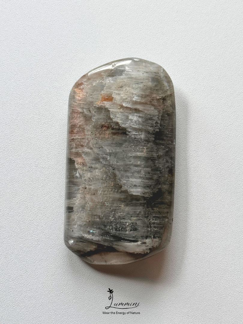 Natural “Blue Rabbit Hair” Quartz Palm Stone - 30g