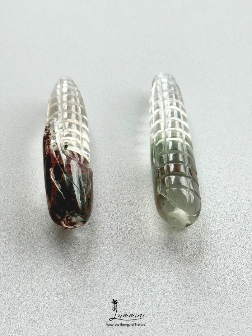Natural Garden Quartz Corn Pendant – Choose Your Piece – V-Drilled