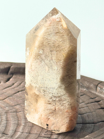 Rare Large Natural Layered Phantom Garden Quartz Tower – Smoky Quartz – 478g, 11.6cm