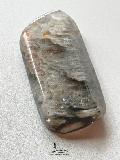 Natural “Blue Rabbit Hair” Quartz Palm Stone - 30g