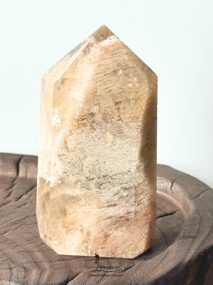 Rare Large Natural Layered Phantom Garden Quartz Tower – Smoky Quartz – 478g, 11.6cm