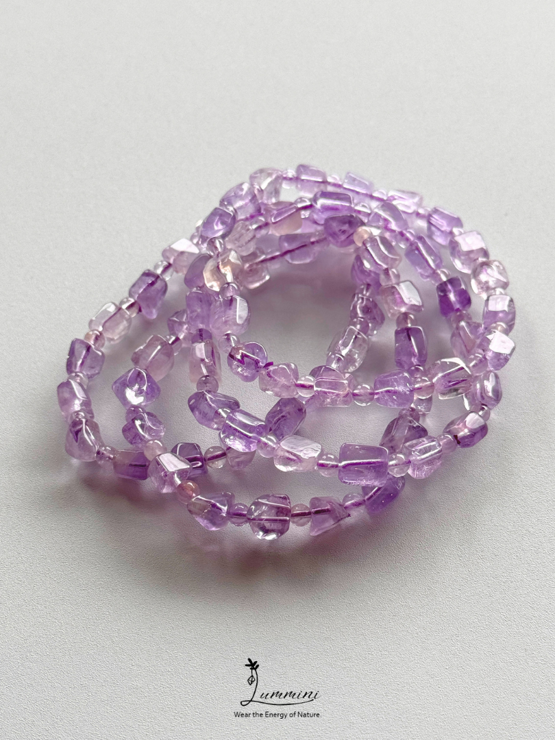 Natural Amethyst Nugget Bracelet Value Pack – Set of 4