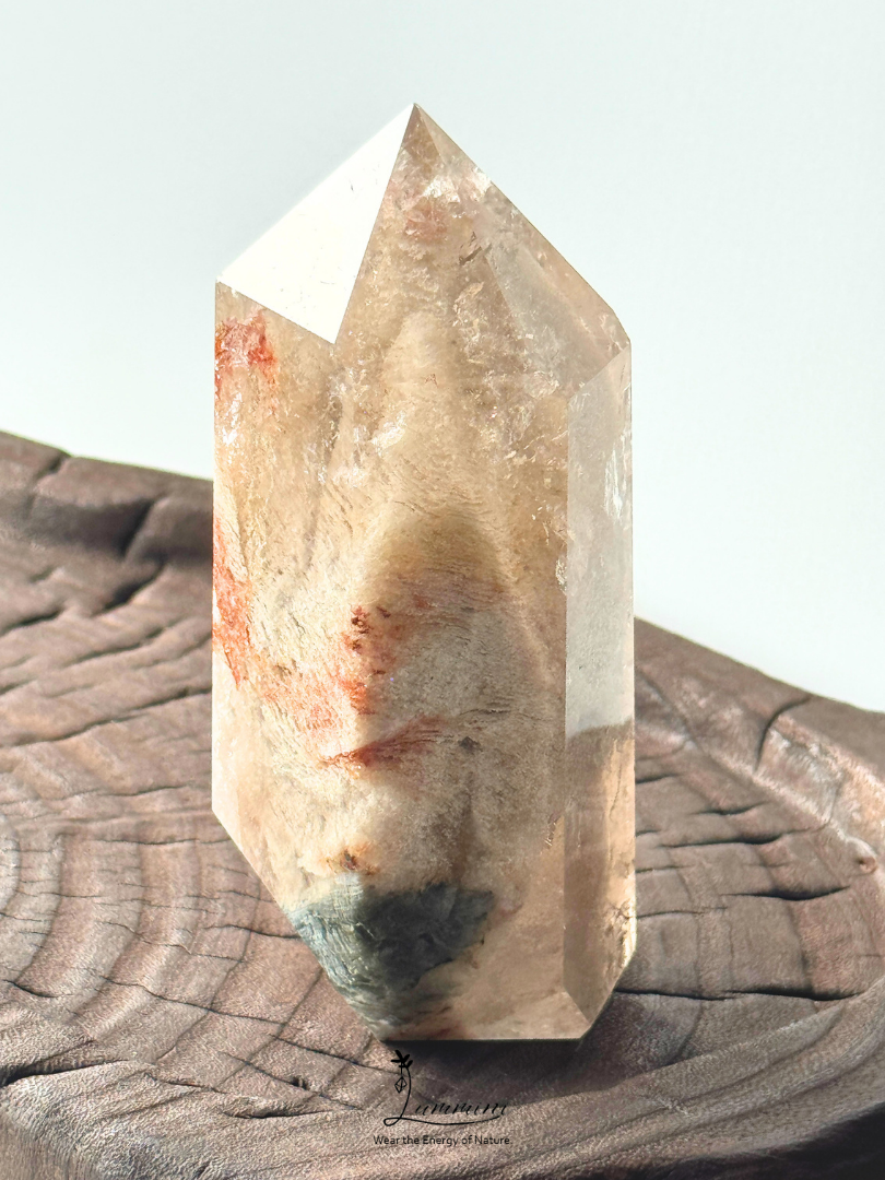 Rare Large Natural Layered Phantom Garden Quartz Tower – Smoky Quartz – 478g, 11.6cm