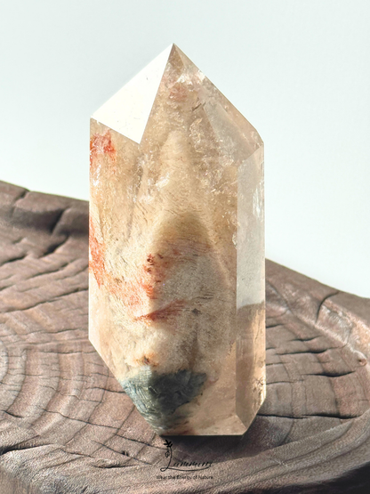 Rare Large Natural Layered Phantom Garden Quartz Tower – Smoky Quartz – 478g, 11.6cm
