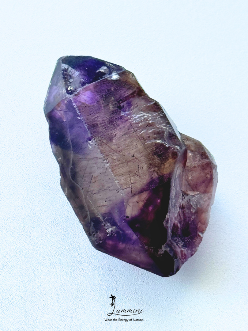 Rare!! Natural Zimbabwe Super Seven Double Terminated Raw Crystal with Skeletal & Circuit Board Formation – 27g, 45.5mm
