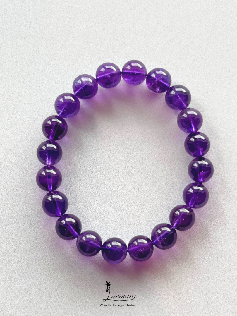 AAA+ Genuine Uruguayan Amethyst Bracelet – 10mm