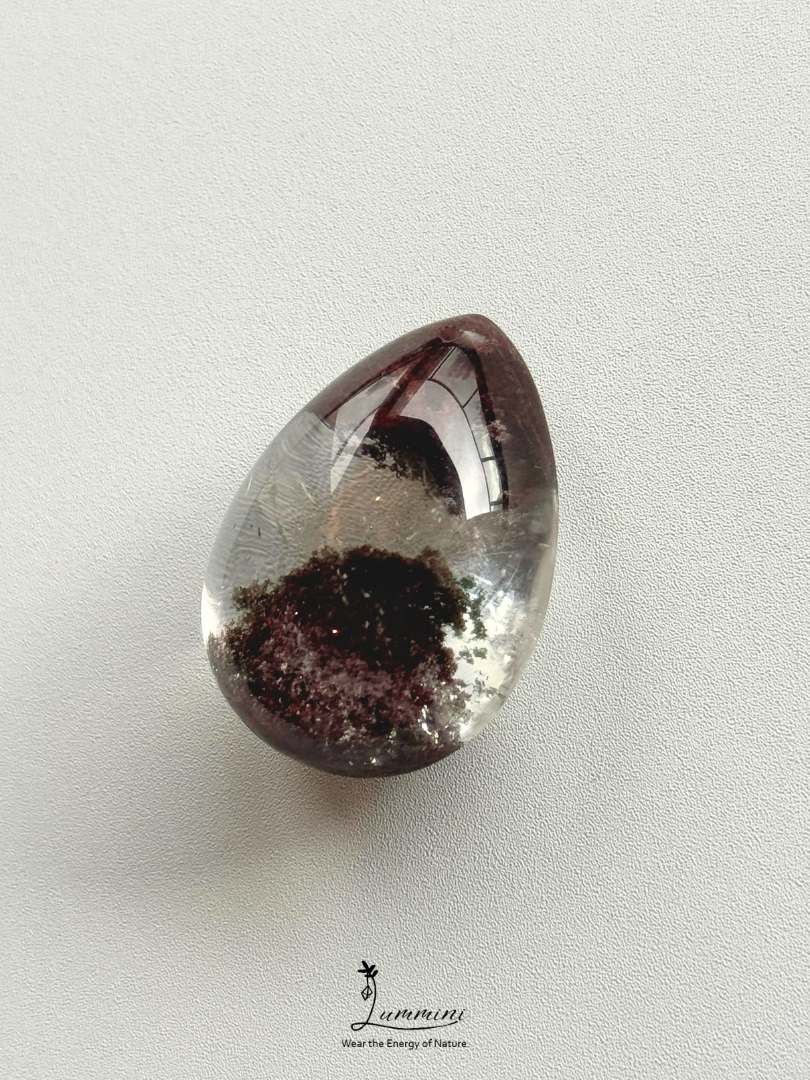 Natural Garden Quartz Phantom Quartz Teardrop Pendant – 33mm