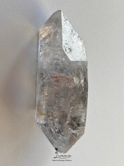 Natural Guizhou Herkimer Quartz Point – Original Skin – Black Flowing Sand Inclusion – 42g, 59mm