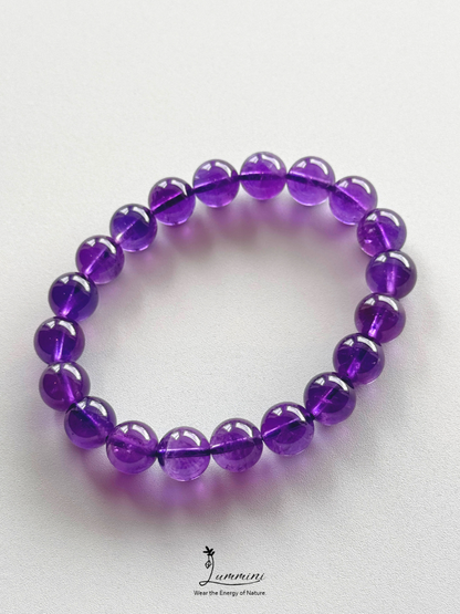 AAA+ Genuine Uruguayan Amethyst Bracelet – 10mm