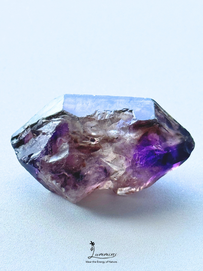 Rare!! Natural Zimbabwe Super Seven Double Terminated Raw Crystal with Skeletal & Circuit Board Formation – 27g, 45.5mm