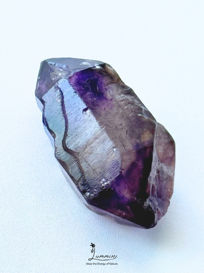 Rare!! Natural Zimbabwe Super Seven Double Terminated Raw Crystal with Skeletal & Circuit Board Formation – 27g, 45.5mm