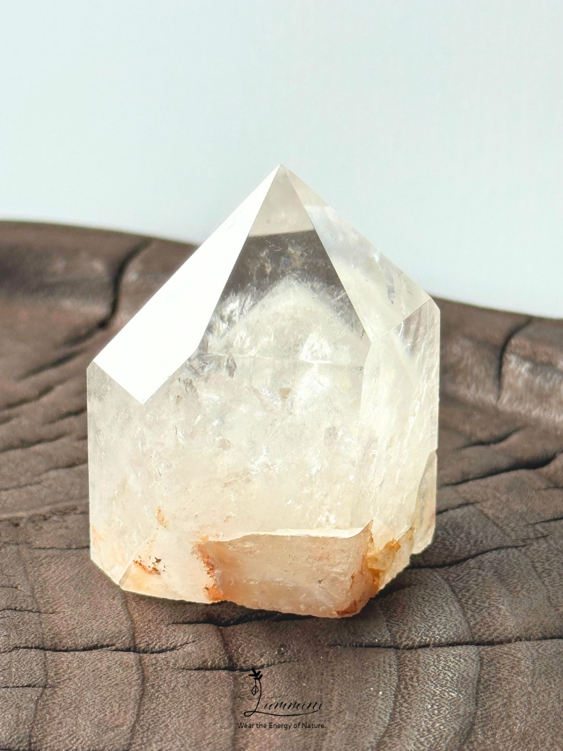 Natural Crystal Clear Quartz Phantom Quartz Tower – White Mountain Formation – 106g, 52mm, One of a Kind