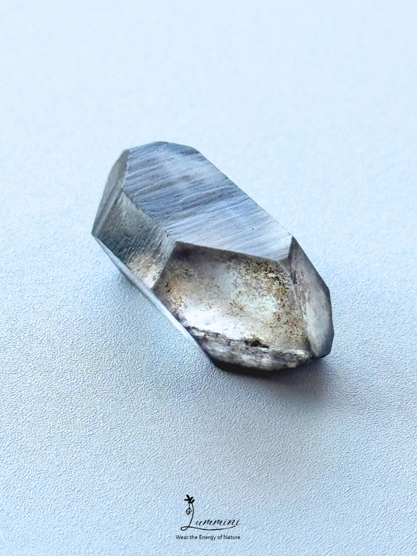 Rare & Special Natural Herkimer Diamond Double-Terminated Smoky Quartz with with Akashic Lines – 28mm