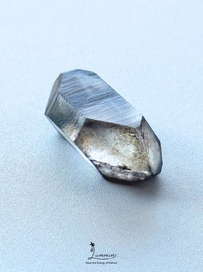 Rare & Special Natural Herkimer Diamond Double-Terminated Smoky Quartz with with Akashic Lines – 28mm