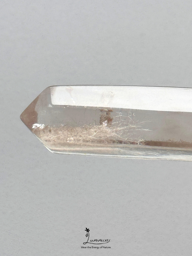 Natural Double-Terminated Rabbit Hair Quartz Crystal - 18g