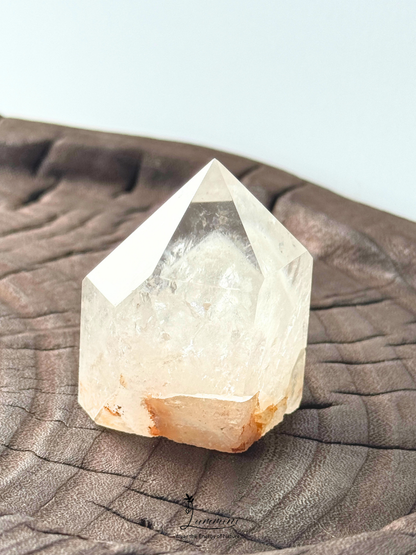 Natural Crystal Clear Quartz Phantom Quartz Tower – White Mountain Formation – 106g, 52mm, One of a Kind