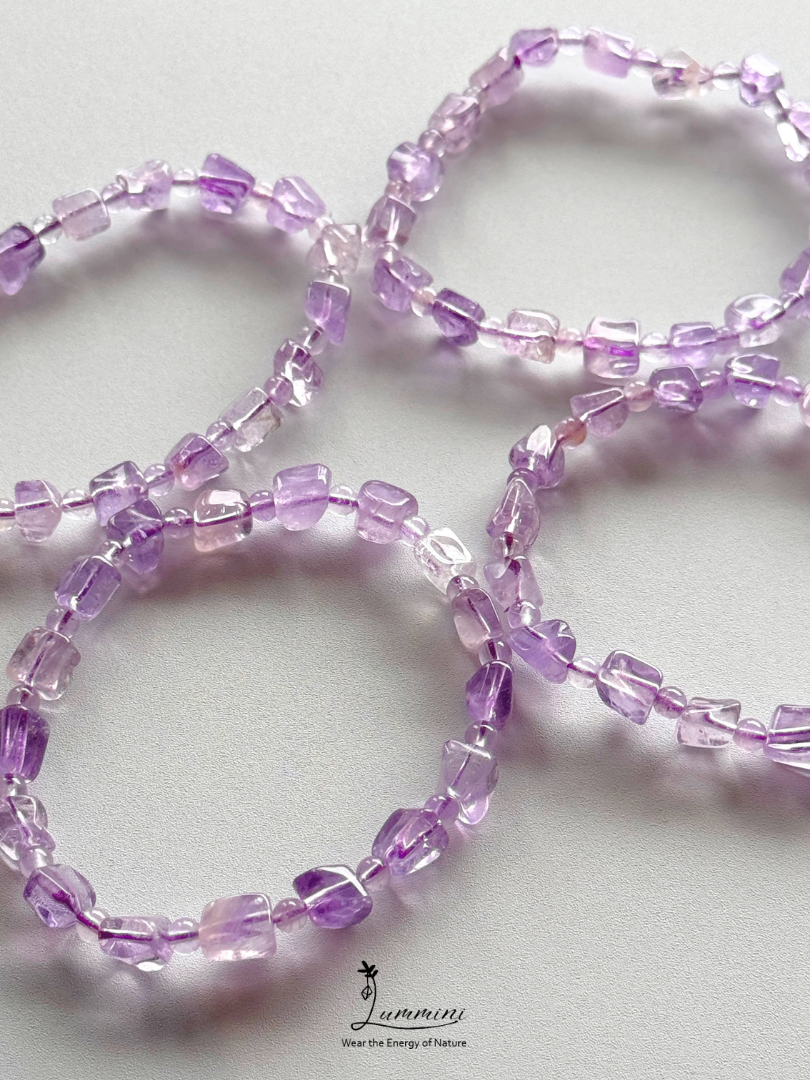 Natural Amethyst Nugget Bracelet Value Pack – Set of 4