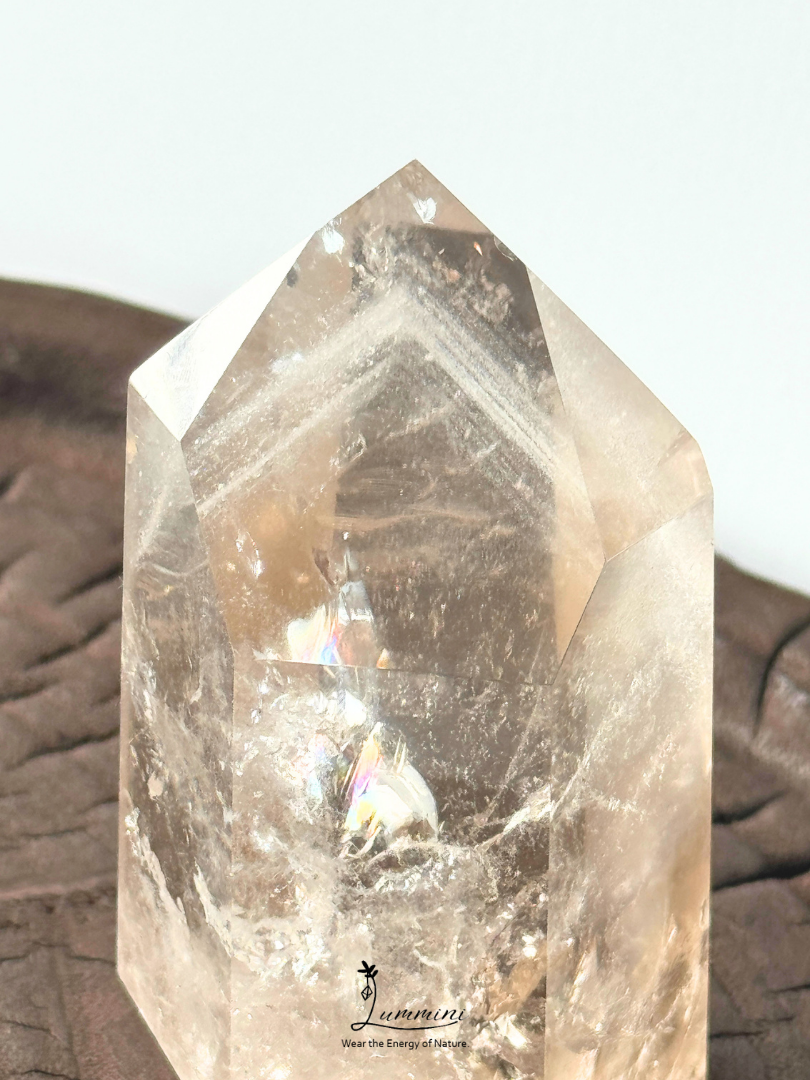 Natural Brazilian Smoky Quartz Phantom Quartz Tower – Hidden Mountain Formation – 280g, 8.7cm