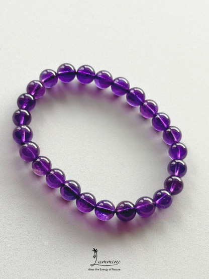 AAA+ Genuine Uruguayan Amethyst Bracelet – 7.5mm