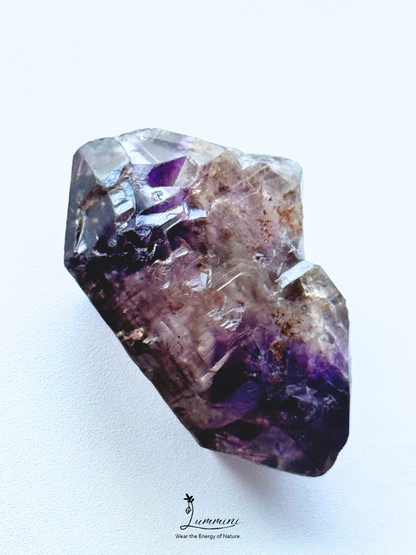 Rare!! Natural Zimbabwe Super Seven Double Terminated Raw Crystal with Skeletal & Circuit Board Formation – 27g, 45.5mm