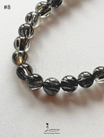 Natural Tourmalinated Quartz Bracelet