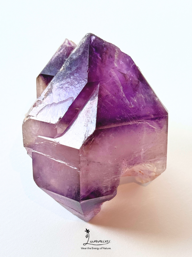 Natural Brazil Amethyst Castle Formation Display Specimen with Record Keeper & Akashic Lines