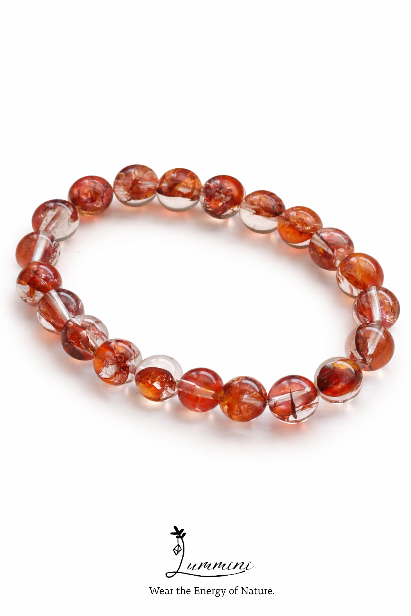 Fire Quartz / Hematoid Quartz 8mm