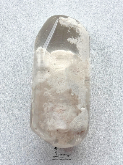 Natural White Garden Quartz Pocket Stone – 17g, Snowy Scenic Inclusions, One of a Kind