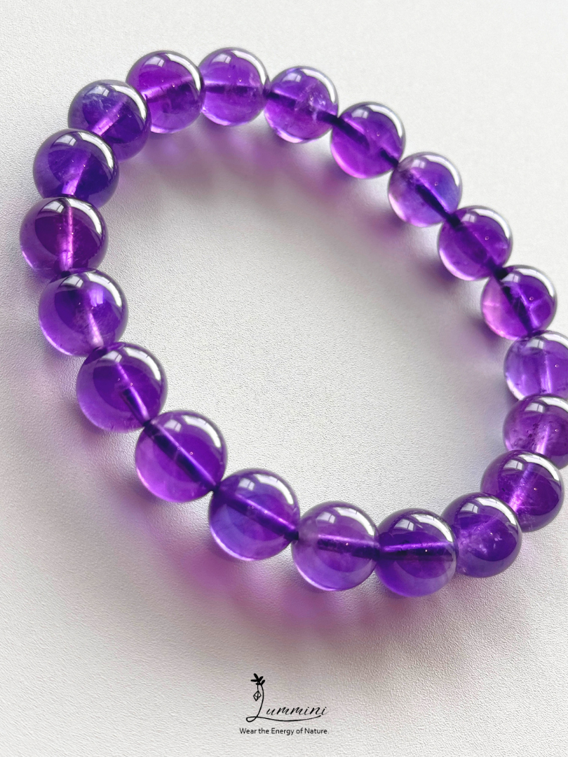 AAA+ Genuine Uruguayan Amethyst Bracelet – 10mm