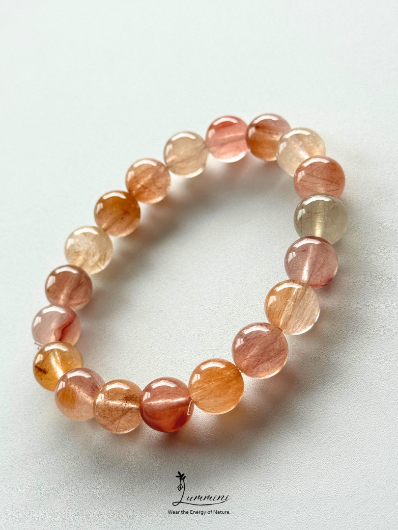 Natural Rabbit Hair Quartz Bracelet – 10.5mm - One of a Kind