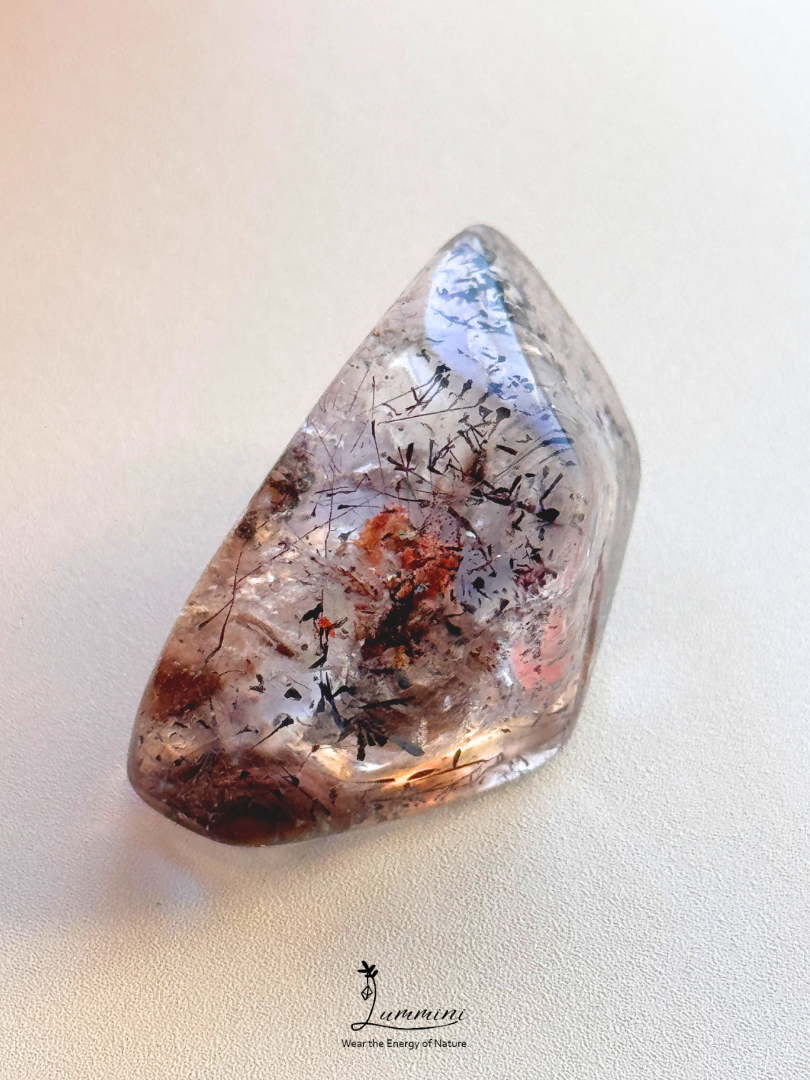 Natural Super Seven Freeform – Venom & Red Spider Lily Inclusions – 19g