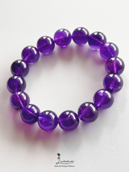 AAA+ Genuine Uruguayan Amethyst Statement Bracelet – 13.5mm