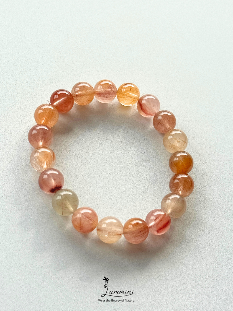 Natural Rabbit Hair Quartz Bracelet – 10.5mm - One of a Kind