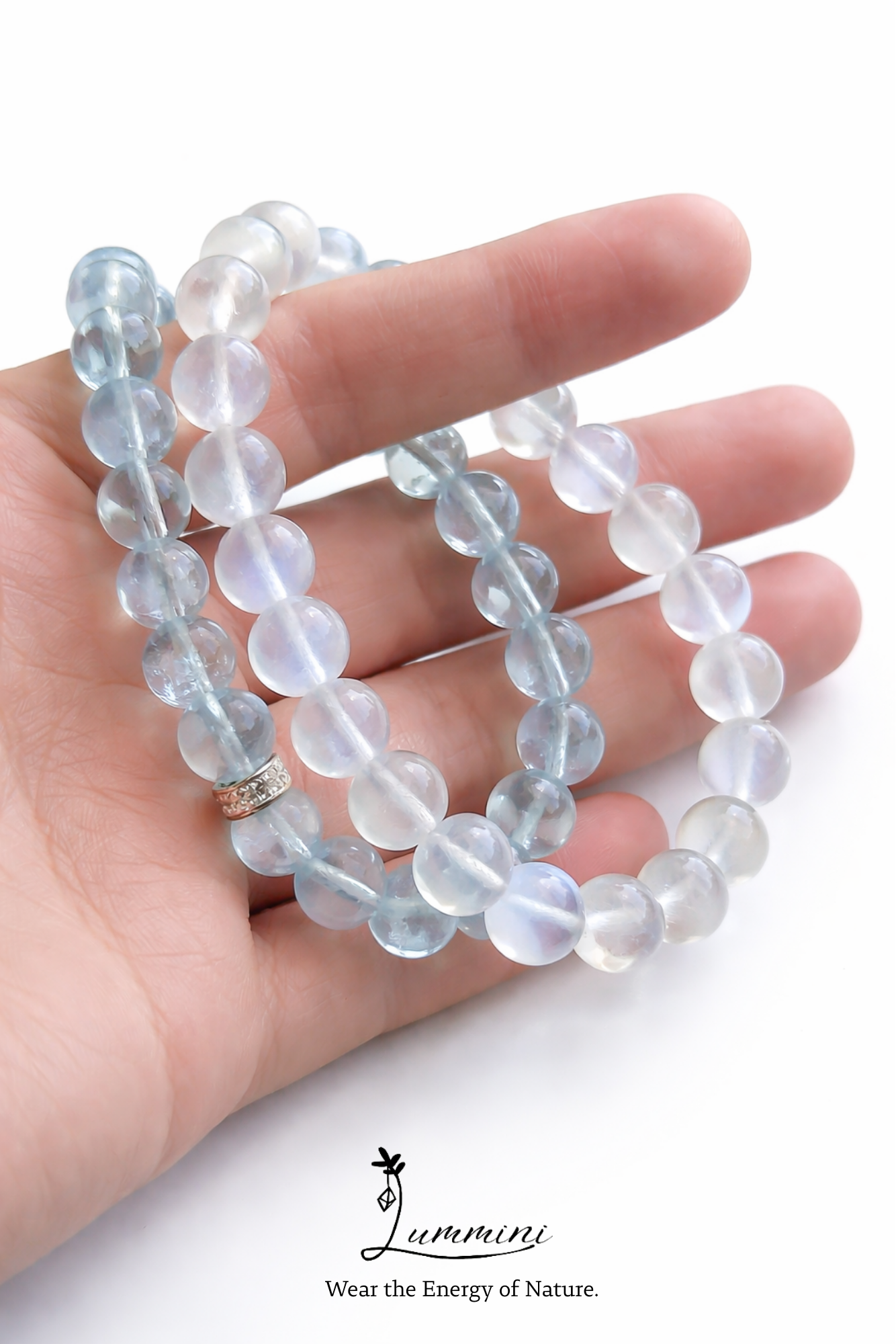 Blue Moonstone Bracelet 8mm
