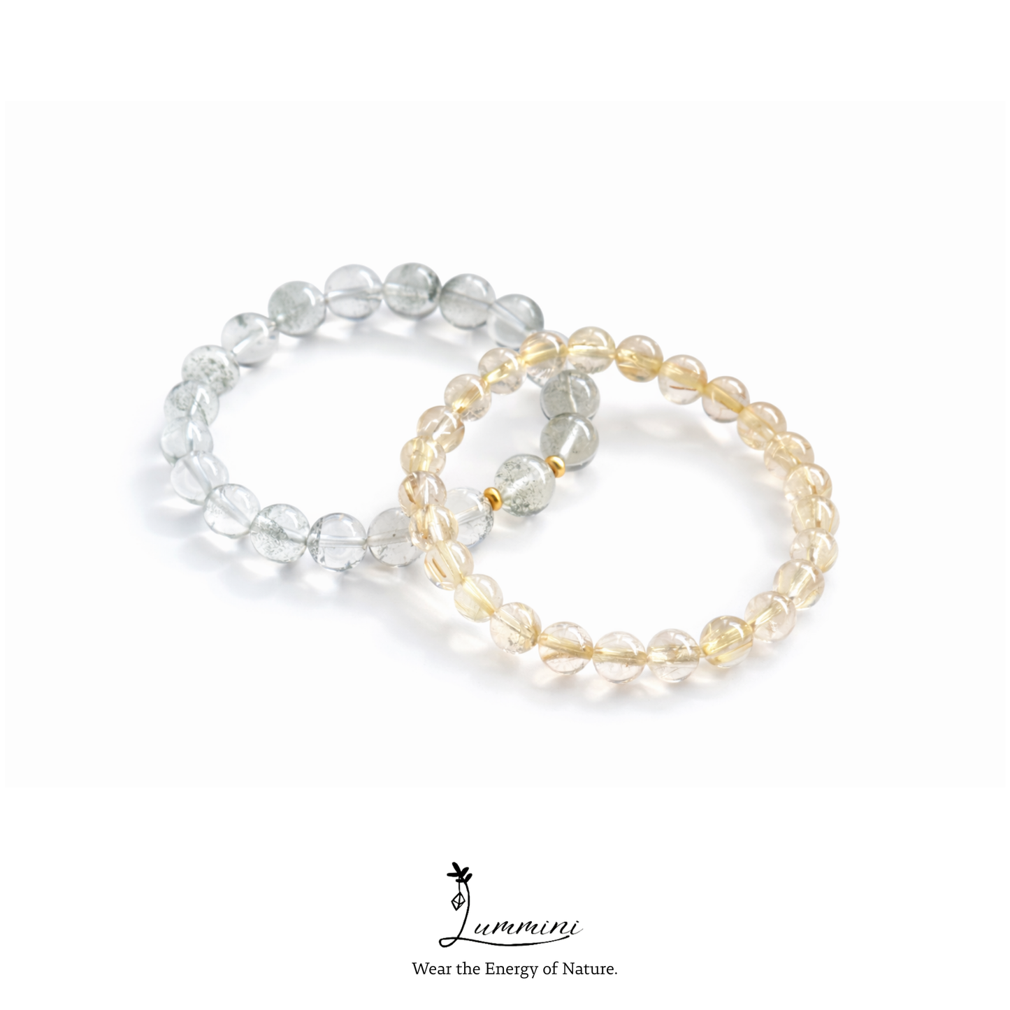 Natural Green Phantom Quartz Bracelet · Growth & Abundance Energy