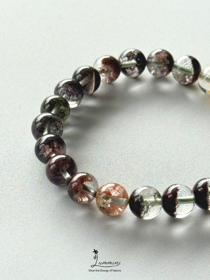Natural Four Seasons Garden Quartz / Phantom Quartz Bracelet – 9mm