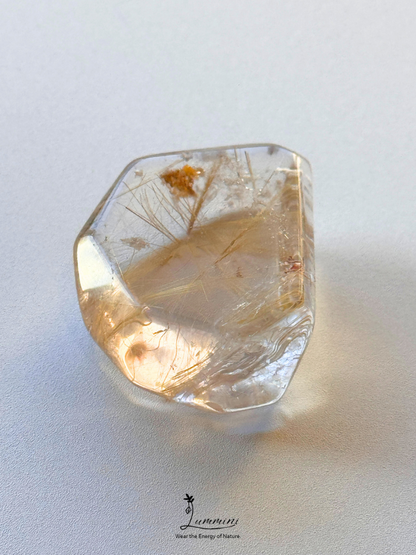 Natural Golden Rutilated Quartz Pocket Stone - 27g