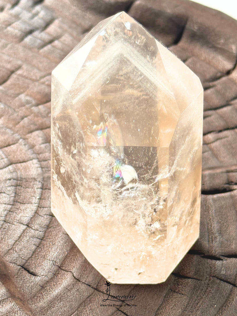 Natural Brazilian Smoky Quartz Phantom Quartz Tower – Hidden Mountain Formation – 280g, 8.7cm