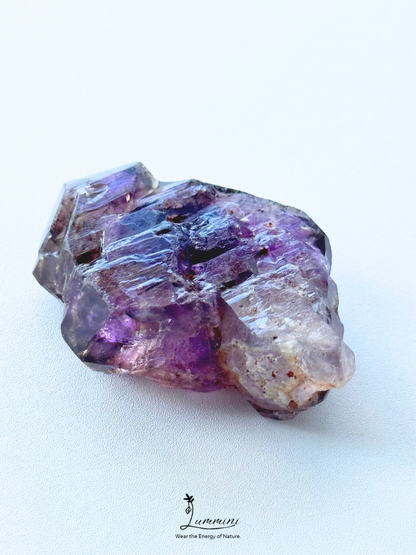 Natural Zimbabwe Super Seven Raw Crystal Specimen with Double-Sided Skeletal Growth, Circuit-Board – 32g, 51.5mm