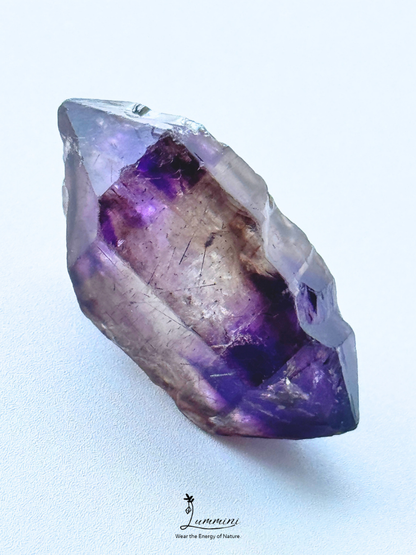 Rare!! Natural Zimbabwe Super Seven Double Terminated Raw Crystal with Skeletal & Circuit Board Formation – 27g, 45.5mm
