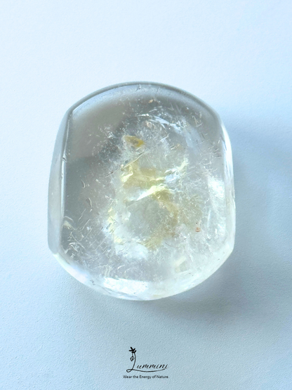 Natural Skeletal Inclusion Quartz Freeform Palm Stone – 84g, 47.5mm