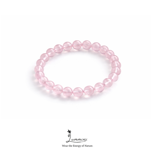 Rose Quartz Bracelet · Gentle Love Energy · 7mm / 9mm