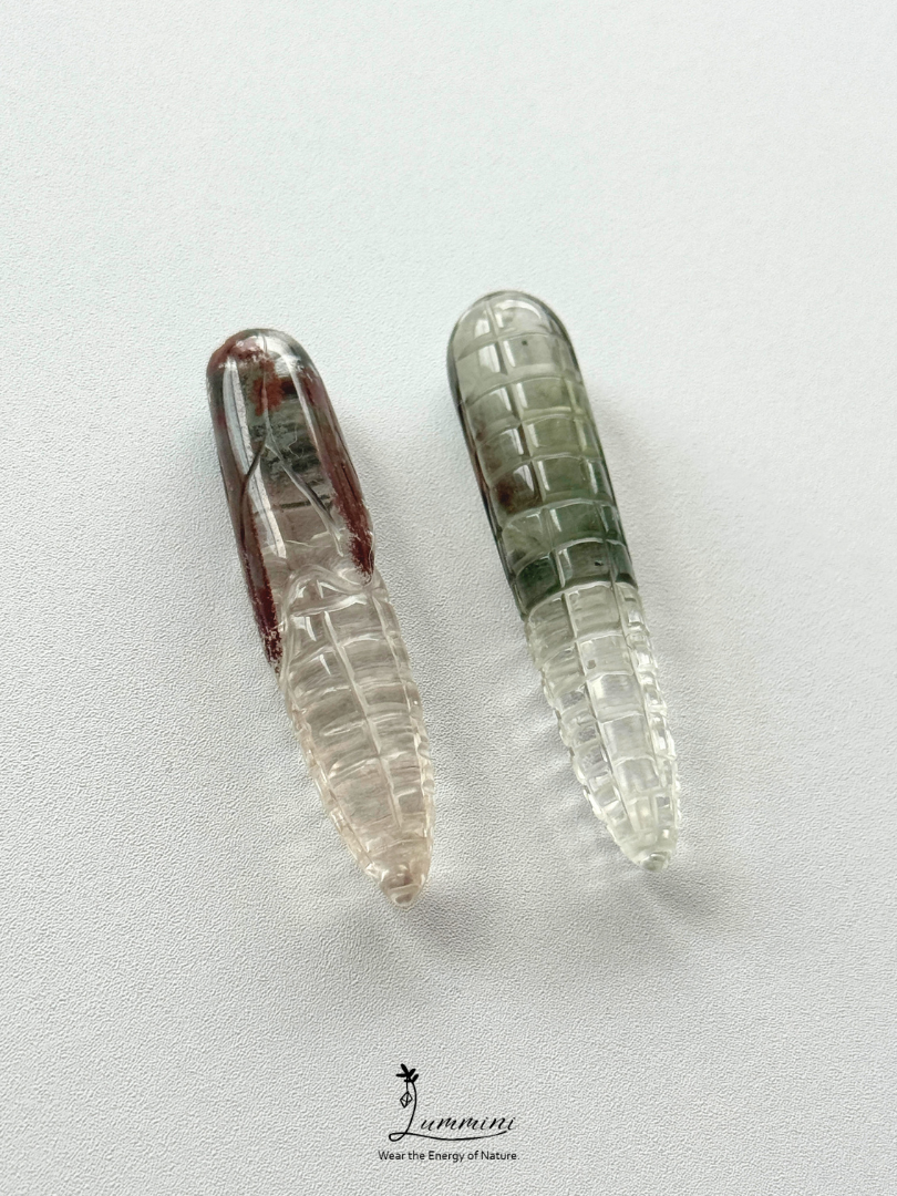 Natural Garden Quartz Corn Pendant – Choose Your Piece – V-Drilled