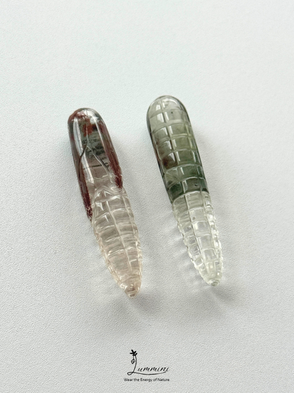 Natural Garden Quartz Corn Pendant – Choose Your Piece – V-Drilled