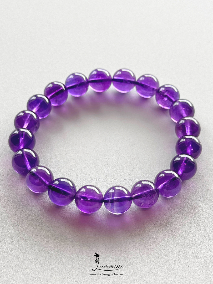 AAA+ Genuine Uruguayan Amethyst Bracelet – 10mm